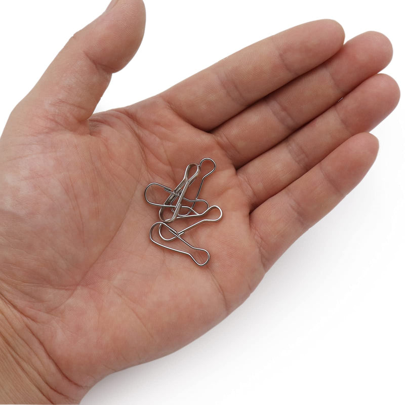 [Australia - AusPower] - 100 Pcs Lanyard Hooks, 304 Stainless Steel Metal Spring Hooks, Small Spring Clips, Lanyard Snap Clip Hooks for ID Card, Key Chain - 1 Inch(25mm) 