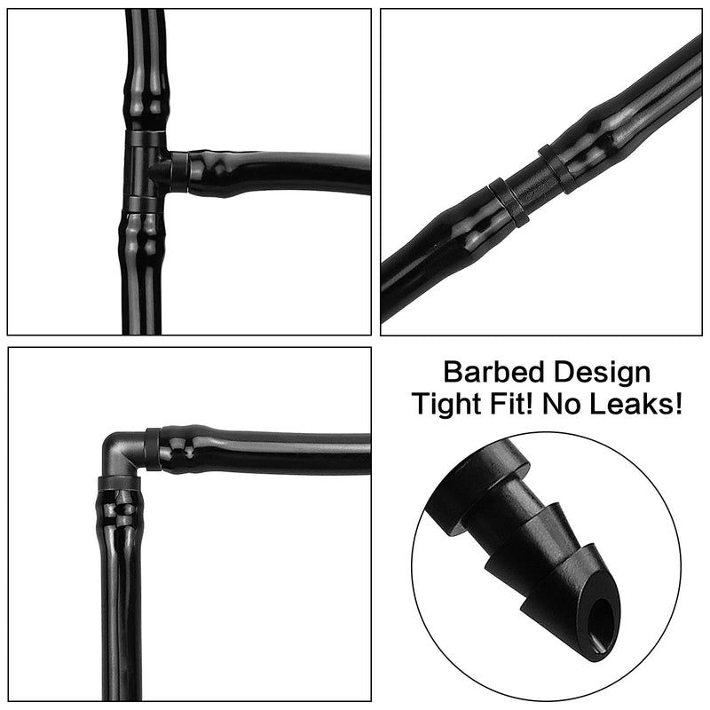 [Australia - AusPower] - 1/4 Inch Drip Irrigation Fittings Kit, 130 Pieces Drip Irrigation Parts for 1/4" Irrigation Tubing for Garden Lawn, Drip Line Barbed Connectors - 60 Couplings, 40 Tees, 20 Elbows, 10 End Plugs 4/7mm Drip Fittings Set-130P 