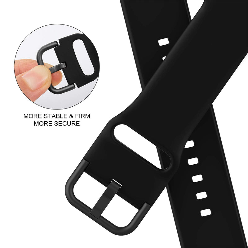 [Australia - AusPower] - Sport Band Compatible with Apple Watch Bands 49mm 45mm 44mm 42mm 41mm 40mm 38mm, Soft Silicone Wristband Replacement Strap with Classic Clasp for iWatch Series 9 Ultra SE 8 7 6 5 4 3 2 1 for Women Men Black 42mm/44mm/45mm/49mm 