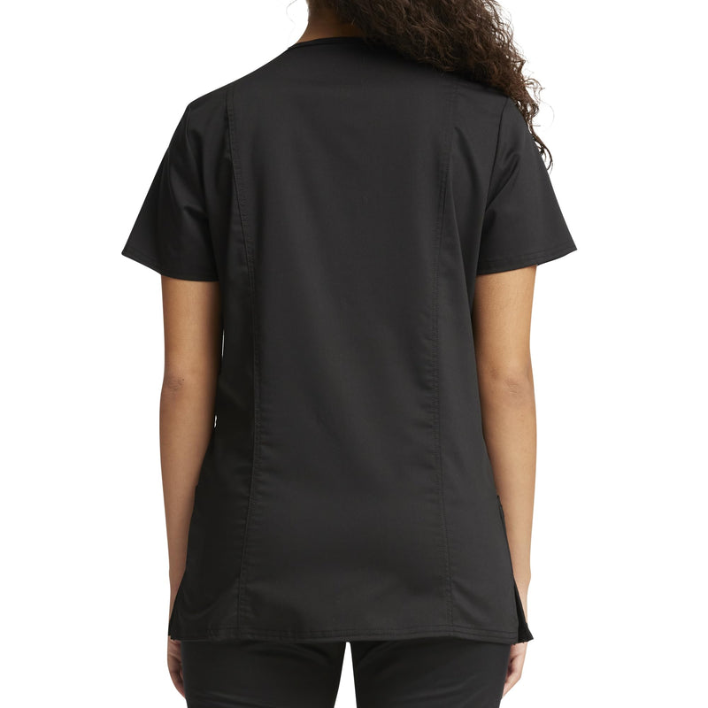 [Australia - AusPower] - V-Neck Scrubs for Women Workwear Revolution, Soft Stretch, Easy Care WW620 Medium Black 