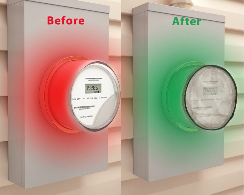 Smart Meter Cover, Smart Meter Guard Electric Meter Cover Block 5G Meter Cover, Adjustable Bottom Faraday Cage Protection Cover