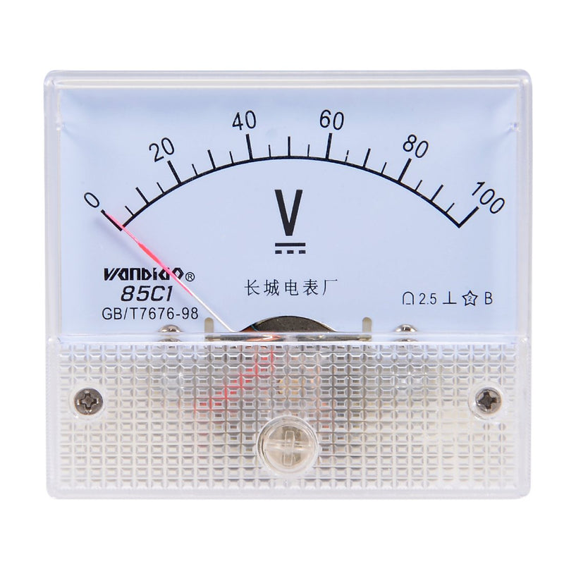 [Australia - AusPower] - uxcell DC 0-100V Analog Panel Voltage Gauge Volt Meter 85C1 2.5% Error 