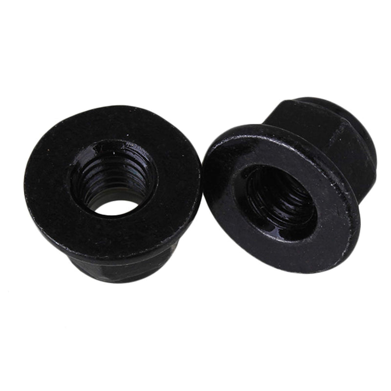 BQLZR M6 Black Zinc Plated Carbon Steel Hexagonal Flange Lock Nut Insert Lock Nuts Pack of 20