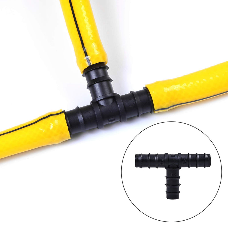 [Australia - AusPower] - URATOT 40 Pieces Drip Irrigation Fittings Kit 1/2" Tubing Set, 10 Tees, 10 Couplings, 10 Elbows and 10 End Cap Plugs Drip Irrigation Barbed Connectors for Drip Sprinkler Systems 