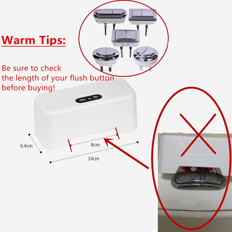 Automatic Toilet Flusher, 2023 Upgraded Touchless Toilet Flush Kit, Hands Free External Infrared Sensor Toilet Flusher, Waterproof Flusher for Toilets for Home and Public Use (1 SET) 1 Set