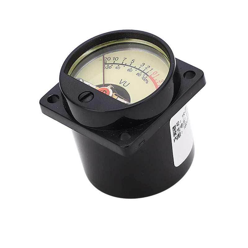 [Australia - AusPower] - Vu Meter, Yellow Pointer Dial White LED Backlit Vu Meter Audio Db Meter VU Meter for Home Car Audio Modification 