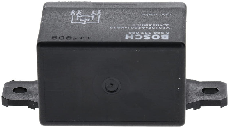 BOSCH 0986332086 Normal Open Power Relay - 4 Contacts, 12V, 150A; Resistor; with Integral Bracket Mount - Single