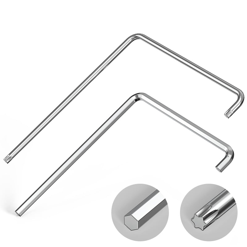 [Australia - AusPower] - Ancable Window Adjustment Tool Set - Curved 4 mm Hexagonal and Torx TX15 for Versatile Adjustment of Window Fittings 