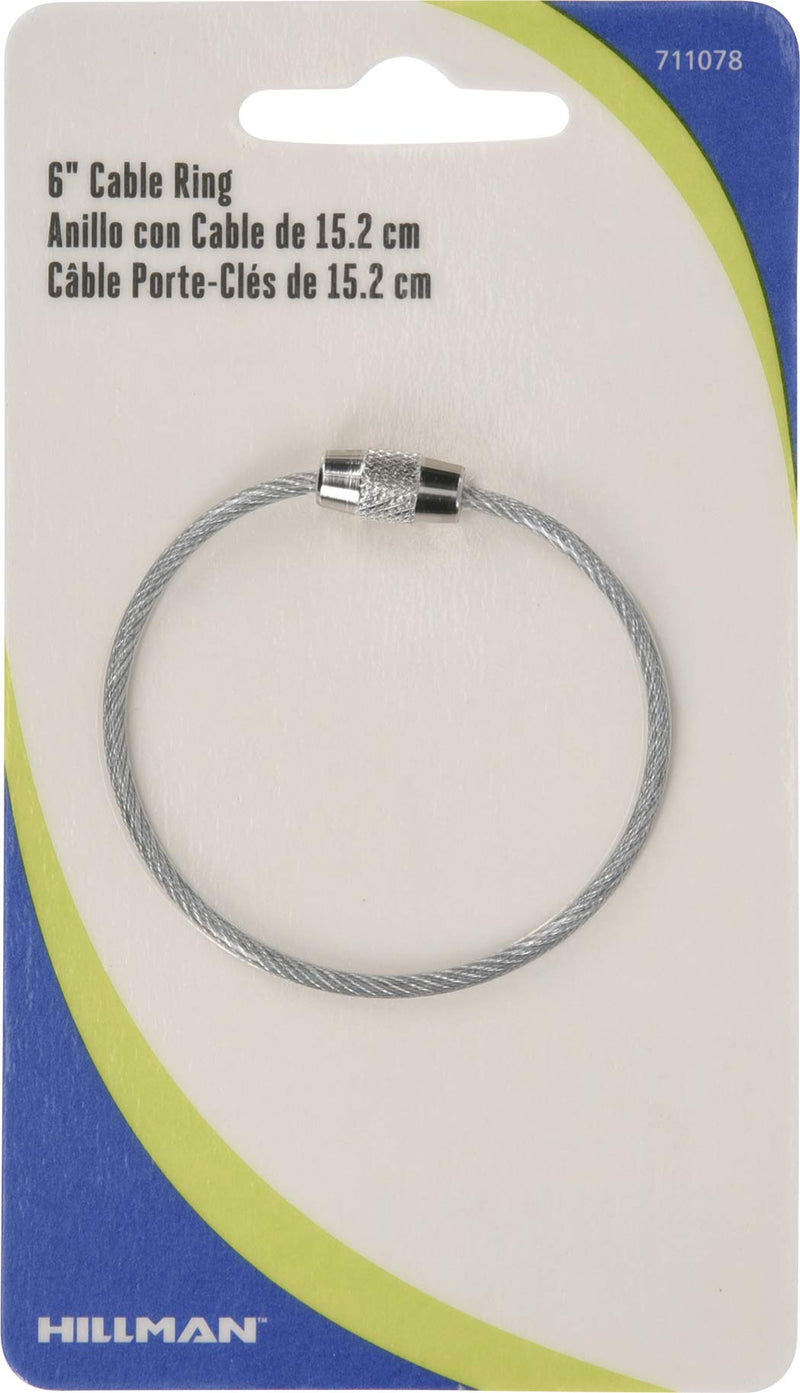 [Australia - AusPower] - Hillman Cable Ring 6" with Lock, Steel, 1 Pack 