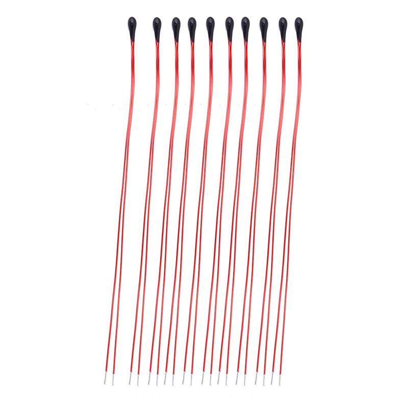 [Australia - AusPower] - Garosa 10pcs 5K NTC Thermistor Resistors MF52B High Sensitivity Temperature Coefficient Thermistors Resistor with 60mm Enameled Wire Black Head Temperture Sensor(5K) 