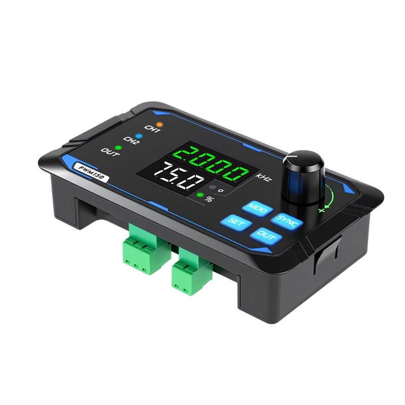 DEWIN Signal Generator Module, PWM150 Dual Channel Signal Generator Servo Motor Control Rectangular Pulse with Adjustable Frequency