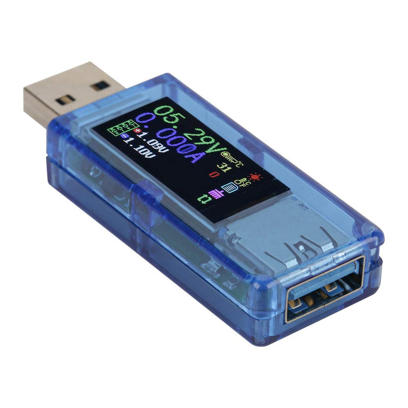 [Australia - AusPower] - AT34 USB 3.0 Tester Meter with LCD Display, Voltmeter Ammeter Multimeter Charger - Compact Digital USB Monitor Tool for Measuring Voltage Current Power 