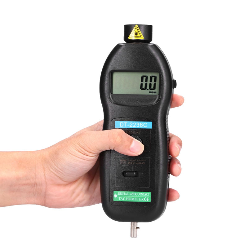 [Australia - AusPower] - DT2236C Digital Photo Tachometer Pocket Rotation Digital Speed Tach Tester for Automobile Maintenance, 0.5-19999rpm, Non 2.5~99999rpm 