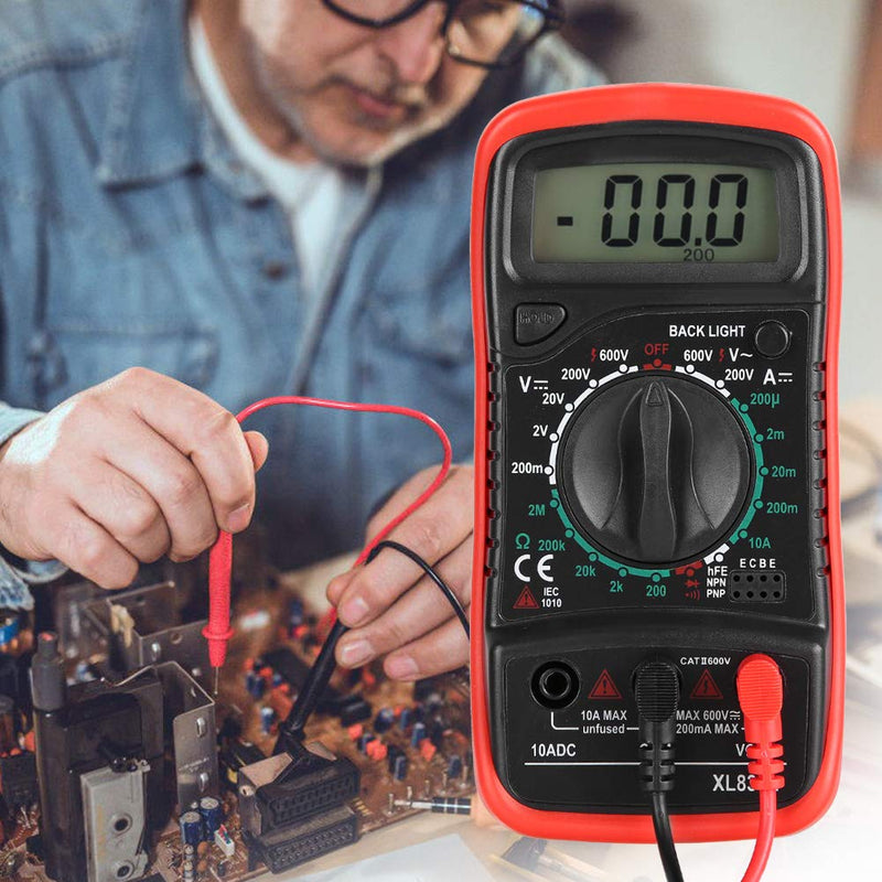 [Australia - AusPower] - XL830L Handheld LCD Digital Multimeter Voltmeter Ammeter Ohmmeter Current Voltage Tester(XL830L Red) XL830L Red 