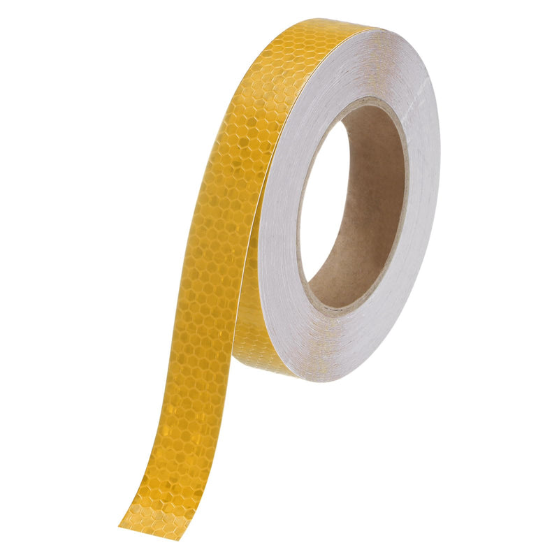 M METERXITY Reflective Tape, 1 Inch x 82 Feet Shining Star Dark Yellow Waterproof High Visibility Self-Adhesive Tape for Trailers/Trucks/Apparel, Outdoor Warning Signs