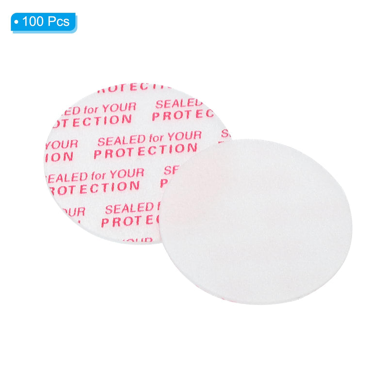 [Australia - AusPower] - PATIKIL 27mm/1.05inch Foam Lid Liner, 100Pcs PS Foam Resistant Tamper Pressure Sensitive Seal for Bottle Cap Liners Seals, White Red 