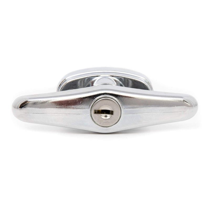 [Australia - AusPower] - Universal Locking T Handle in Chrome with a Square Spindle Laundry or Trash Chutes 