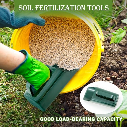 Lanties 3-pack large plastic soil scoops with sifting holes for gardening