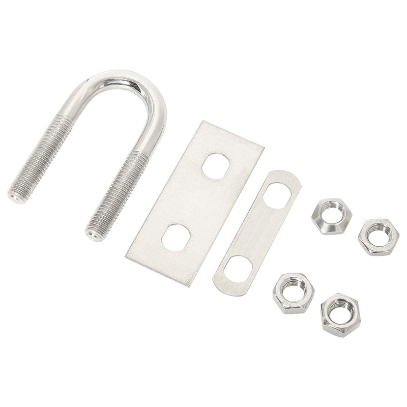 [Australia - AusPower] - NovelBee 2-Pack of Stainless Steel Bow Stern Eye Tie Down U Bolt with Nuts and Washers,Stock Dia.1/2" (Length:3-3/4") 