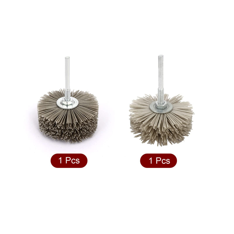 [Australia - AusPower] - QUARKZMAN Nylon Sanding Brush 120 Grits 240 Grits 82 mm Diameter 6 mm Threaded Shaft 