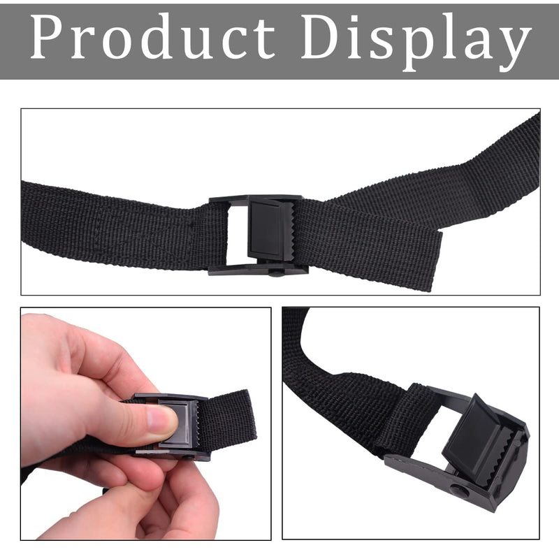 [Australia - AusPower] - 2 Sets 1"x 48"(4ft) Battery Tie Down Strap kit with Stainless Steel Cam Buckle, Stainless Steel Bracket and SS Screws for Boats, Luggage Belt, Cars 2 Sets 1"x 48"(4ft) 