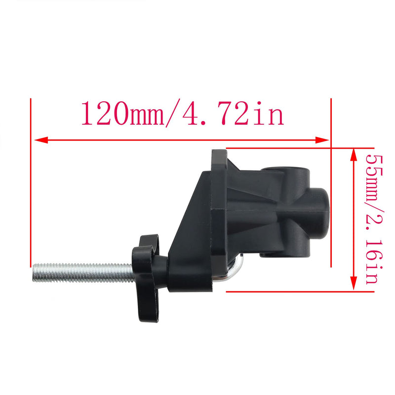 [Australia - AusPower] - Metal Desk Lamp Mount Stand Swing Arm Drafting Light Clamp Holder Bracket Clip, Black 