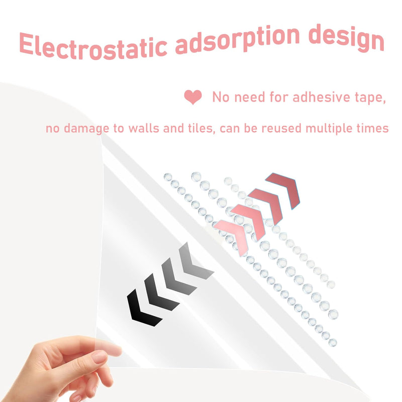 Electrostatic Wall Protective Film 15.7x393 Inches, Clear Static Cling Wall Protector No Glue Removable, Oil Proof Waterproof Kitchen Backsplash Cover, for Furniture Doors from Pets Scratches 15.7in*32.8ft