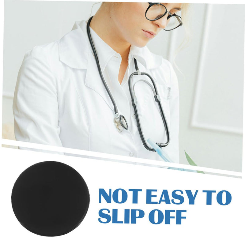 [Australia - AusPower] - 10pcs Black Silicone Stethoscope Covers Fit Ear Guard Sleeves for Doctors Easy to Clean Noise Replacement Protectors 