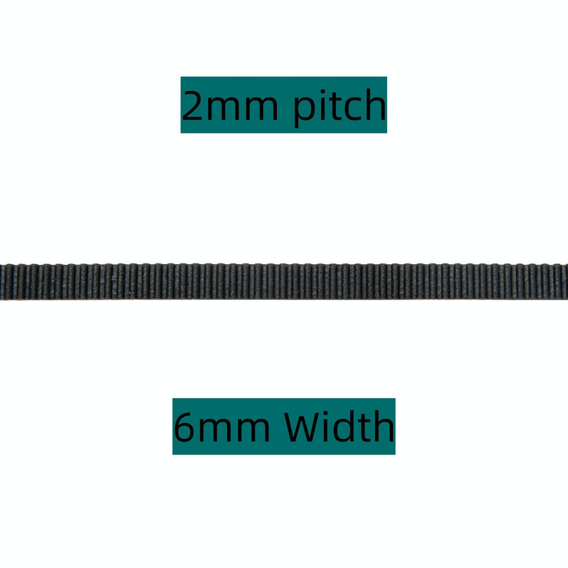 [Australia - AusPower] - 2GT Open Timing Belt 6mm Width 2mm Pitch Non-Slip Rubber Fiberglass Open Belt for Prusa i3 3D Printer 5 Meters (16.4 Ft) 