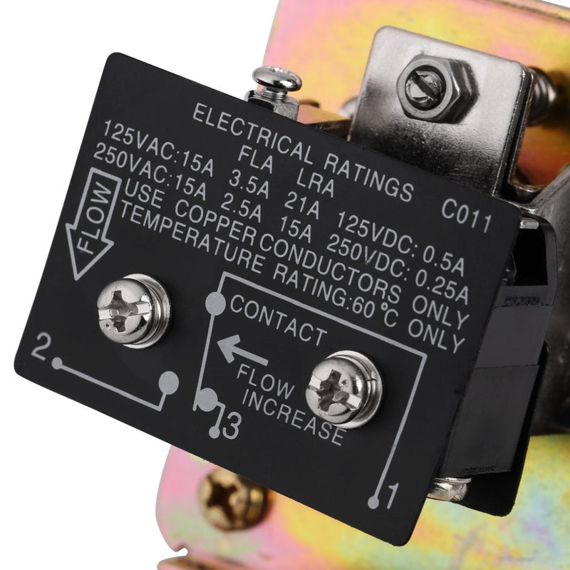 [Australia - AusPower] - Water Paddle Flow Control Switch, AC250V 10Bar BrassLiquid Water Sensor Controller NPT Thread Connection Automatic Paddle Type Flow Switch Red 1pc 