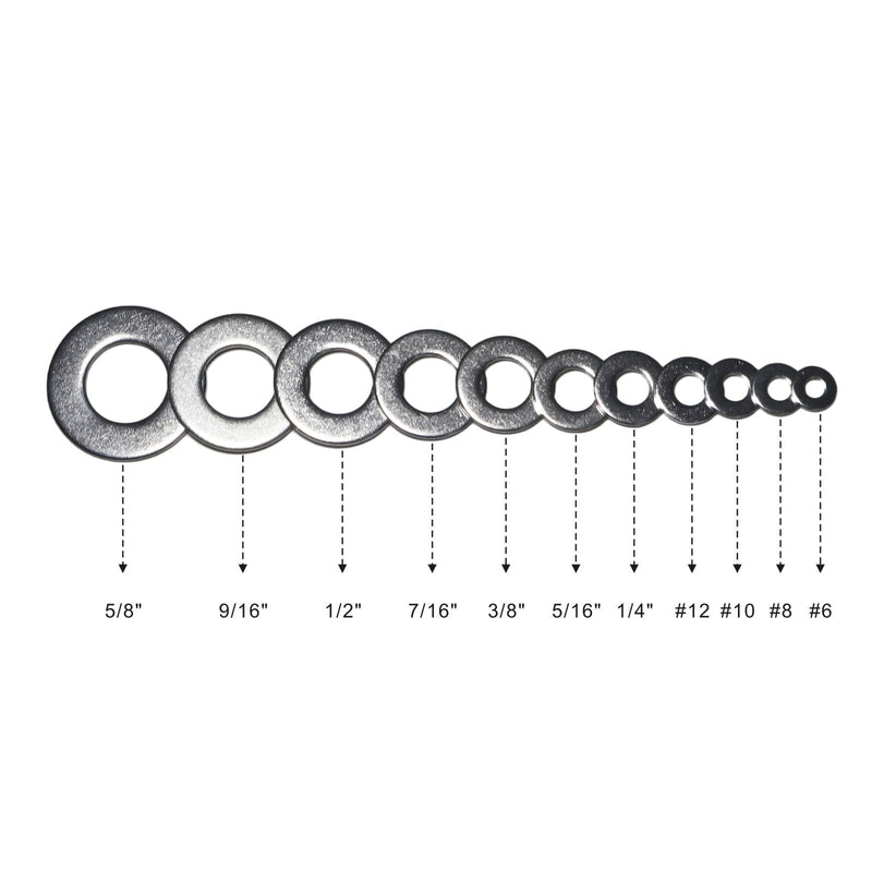 [Australia - AusPower] - 5/16" Flat Washer, 18-8 (304) Stainless Steel Washers Flat, 5/16 inch Stainless Flat Washers, 100 PCS 5/16" x 11/16" - 100pcs 