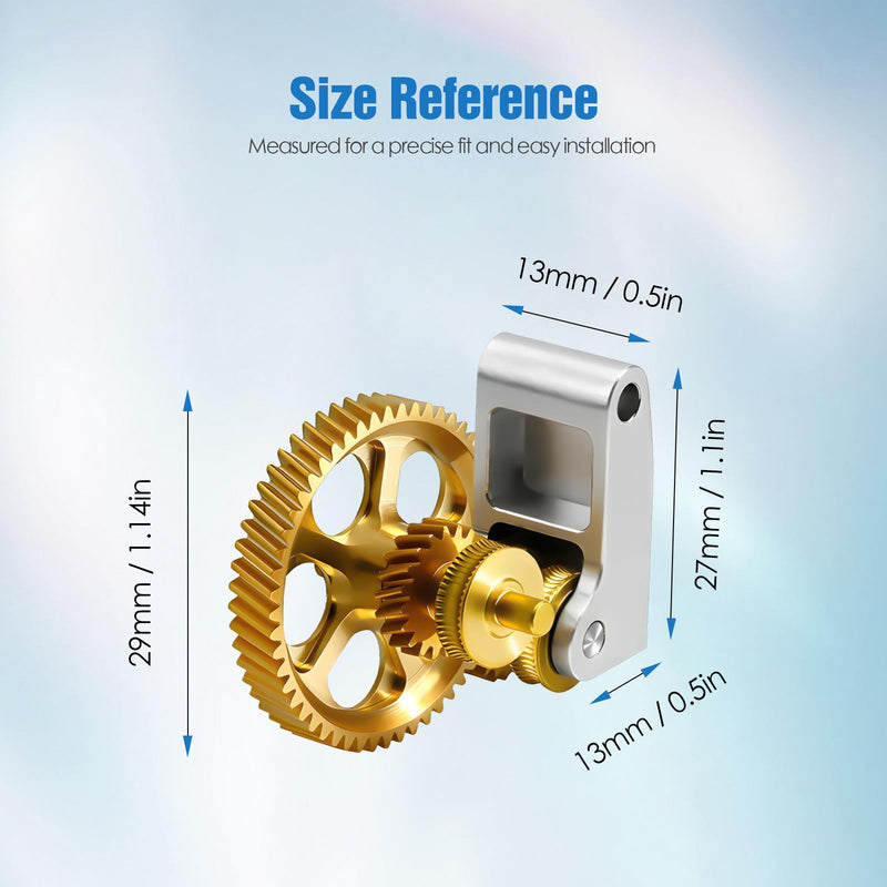 Extruder Gear for Bambu Lab X1 / X1C / X1E / P1P / P1S, Precision Brass Gear with Lightweight Aluminum Arm, Wear-Resistant Upgrade for Stable & Consistent Extrusion – 3D Printer Accessories X1/X1C/X1E/P1P/P1S