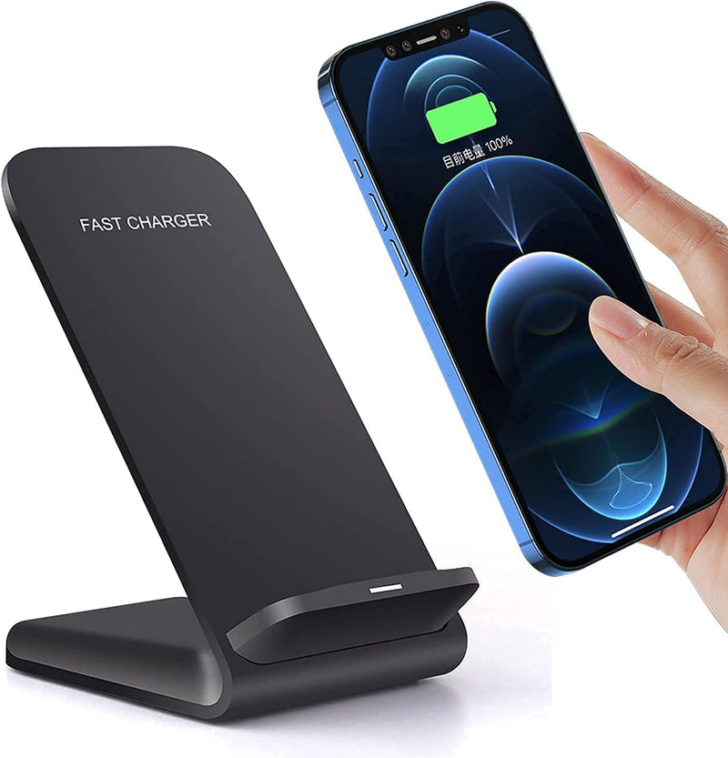 [Australia - AusPower] - Samsung Wireless Charger, 15W Fast Charging Stand for Samsung Galaxy S24/S23 FE/S23 Ultra/S22/S21/S20, Android Phone Wireless Charger Stand for Google Pixel 8/8 Pro/7a/7 Pro/6, iPhone 15/14/13/Pro/Max Black 