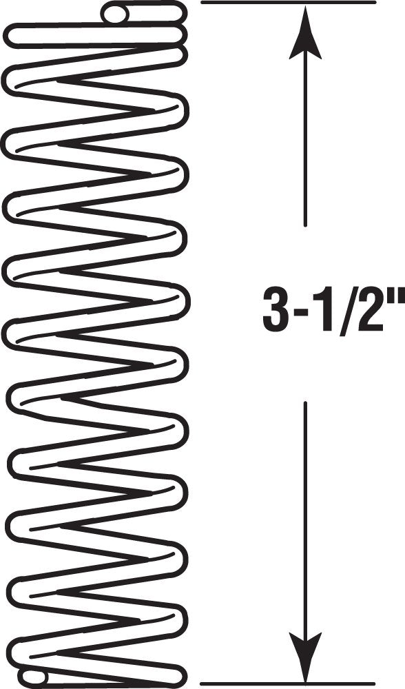 [Australia - AusPower] - Prime-Line SP 9711 Compression Spring, Spring Steel Construction, Nickel-Plated Finish, 0.041 GA x 23/32 In. x 3-1/2 In. (2 Pack) 
