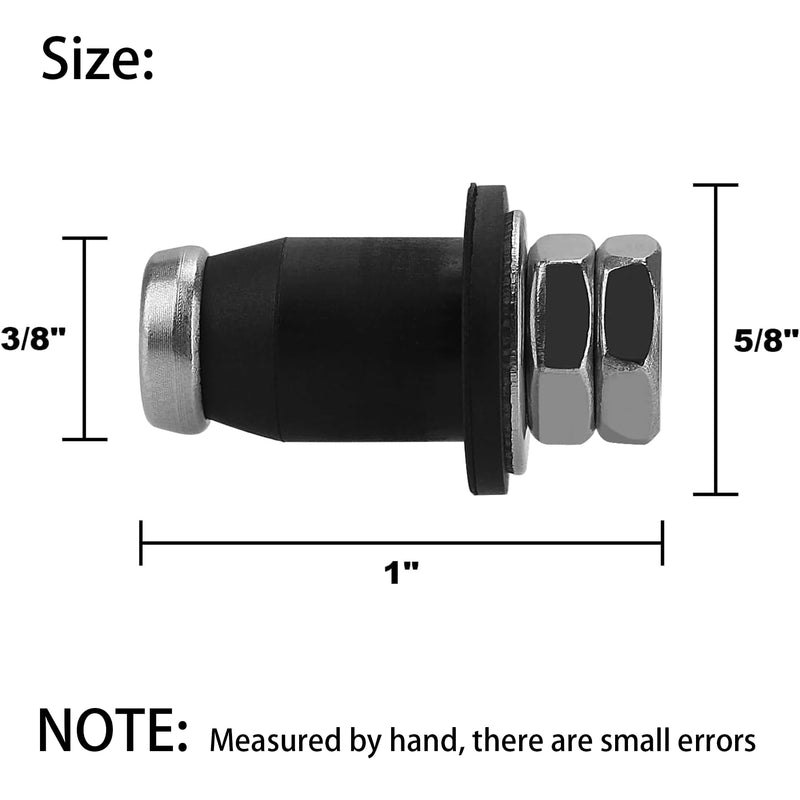 [Australia - AusPower] - 8Pcs RV Water Tank Probe Sensors, Water Level Screw-in Sensors Tank Sensors Black 