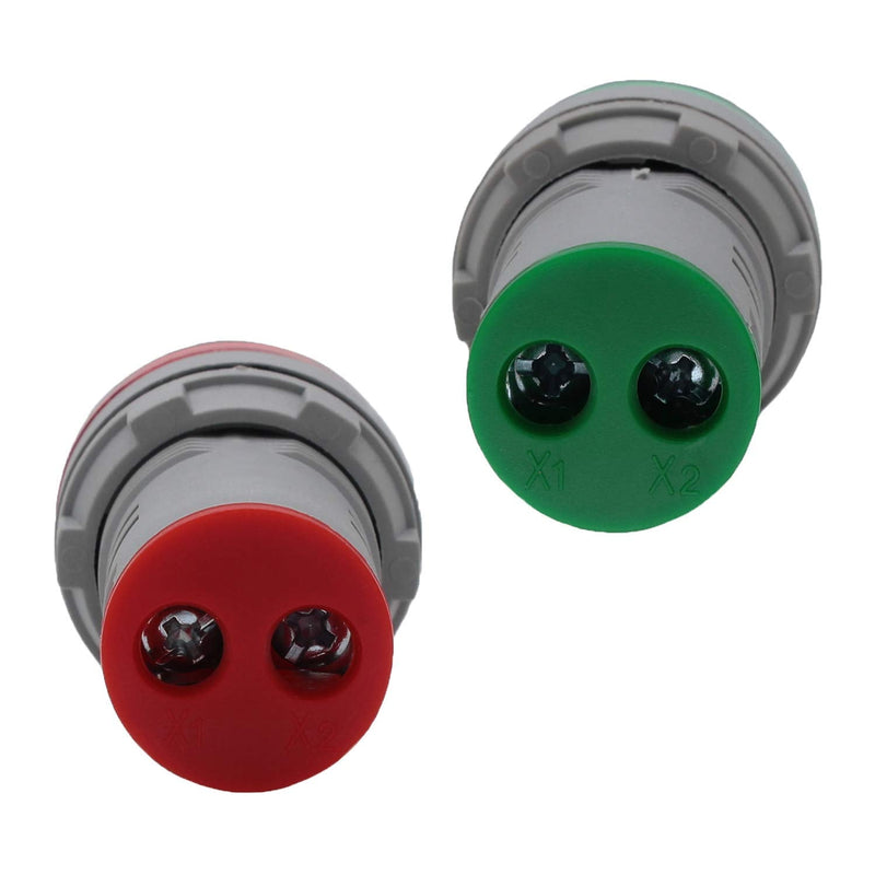 Led Voltage Indicator 22 mm – Digital Voltmeter AC20-500V with led Voltage Display for Control Panels, Machines and Distribution Boxes (3 Red and 3 Green) 3 Red and 3 Green