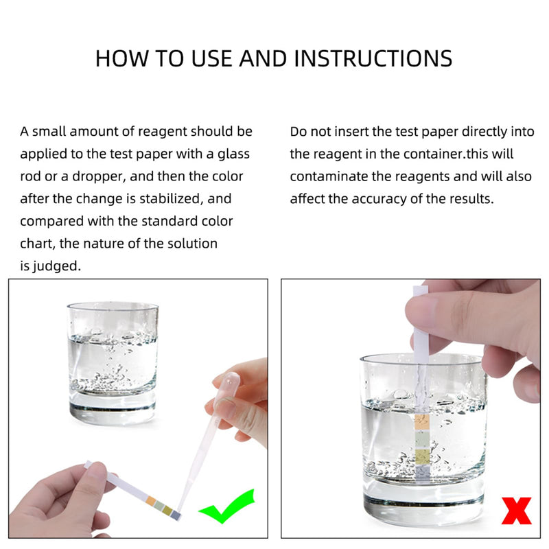 [Australia - AusPower] - Pack of 100 PH Test Strips, PH Value Test Strips Measuring Test, Urine Test Strips Bases, PH Strips Pool Floor, Urine Test Strips Strips for Home, Aquariums, Laboratories, Measuring Range (0-14) 