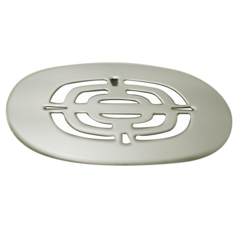 Westbrass A316-05 4-1/2" OD Brass Snap-in Shower Strainer Grid Drain Cover, Polished Nickel