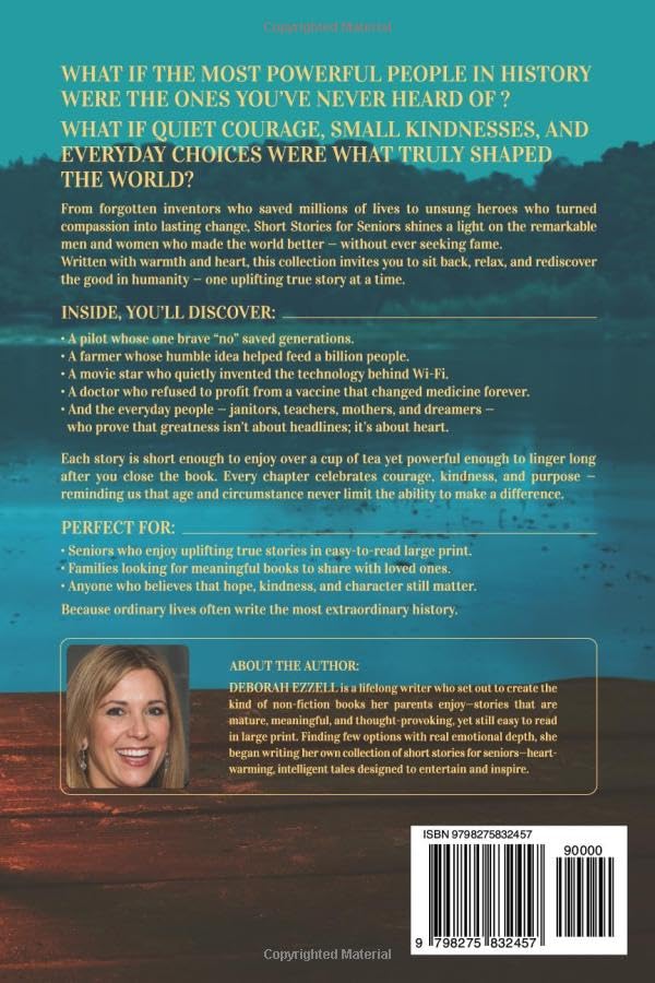 Short Stories for Seniors: 30 Feel-Good True Stories in History That Celebrate Unsung Heroes Who Changed the World (Large Print Easy-to-Read, Interesting and Inspirational Gift)