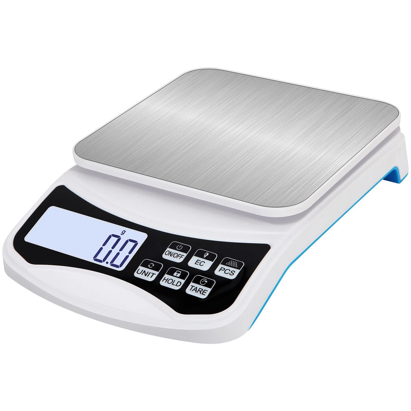 [Australia - AusPower] - Digital Lab Scale 5000g x 0.1g LCD Display Analytical Balance Jewelry Scale with Charging Precision Electronic Scale Scientific Scale 0.1g Accuracy for Laboratory Kitchen Measurement Rechargeable 