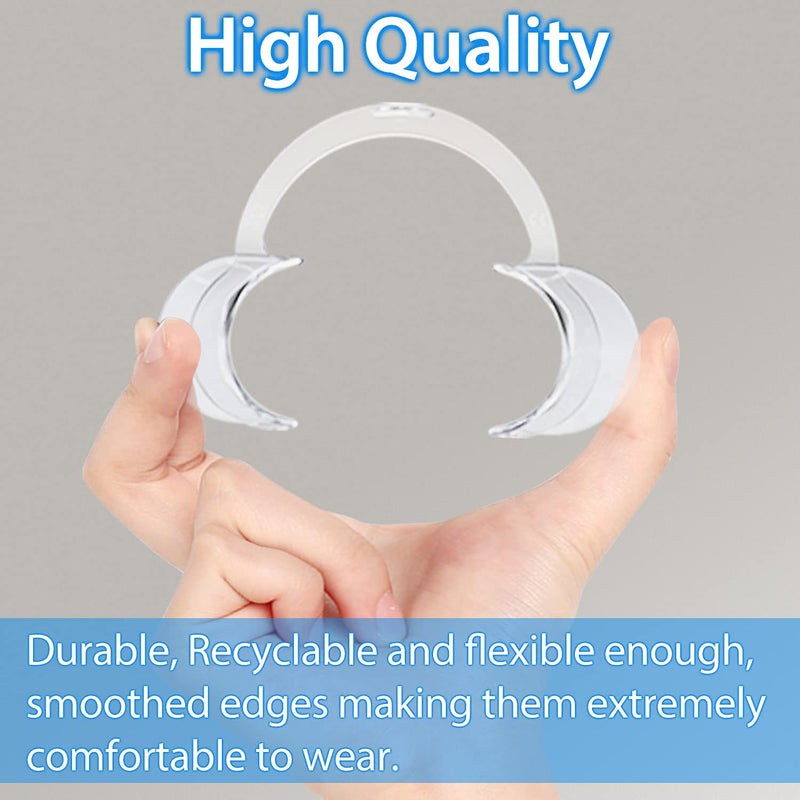 [Australia - AusPower] - EZGO 20 Pieces (10 Medium+5 Large+5 Small) C-Shape Teeth Whitening Cheek Retractor, Disposable Dental Mouth Opener, Dental Lip Cheek Retractor for Mouthguard Challenge Game 