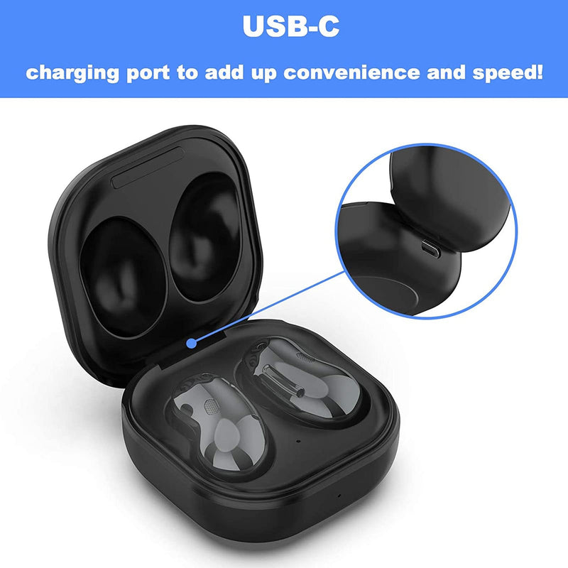 [Australia - AusPower] - Earbuds Charging Case for Samsung Galaxy Buds Live SM R180, Replacement Charger USB Charging Case Dock. Black 