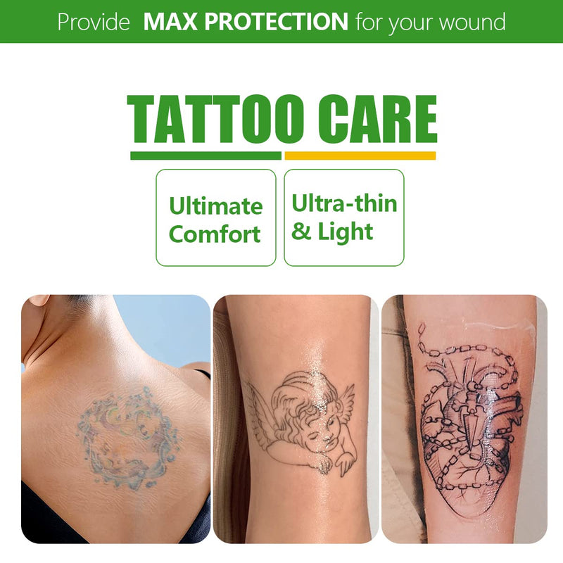 [Australia - AusPower] - Transparent Film Dressing 4'' x 4.75'', 50 Packs, Waterproof Wound Cover Bandage, Post Surgical Shower or Tattoo Aftercare Bandage, IV Shield, Transparent Adhesive Patch 4x4 3/4 