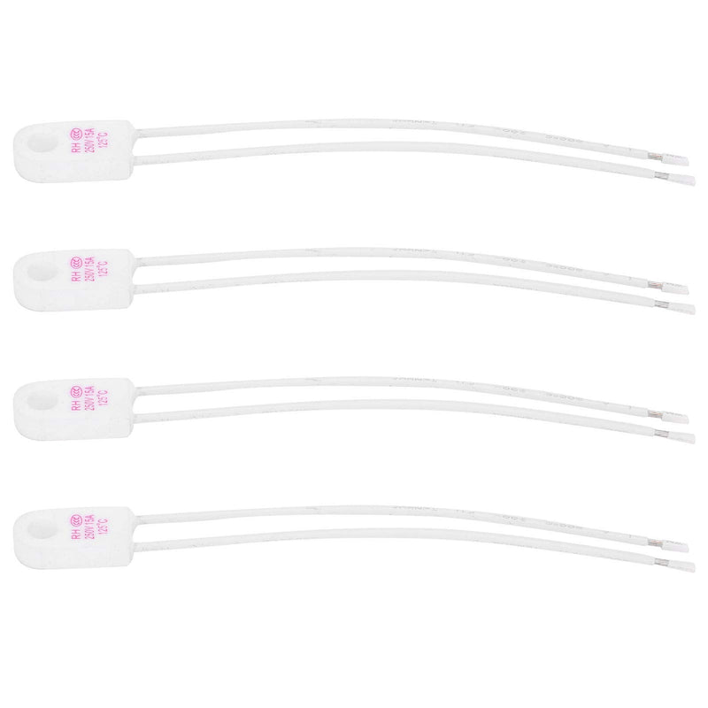 [Australia - AusPower] - 4Pcs Ceramic Thermal Electricity Circuit Overtemperature Protectors 250V 15A 125℃ 
