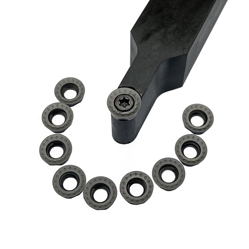 [Australia - AusPower] - SRDPN2020K10 (20mm*125mm) + RPMT10T3 45° Lathe Turning Holders Lathe Turning & Profiling Tool Holder for Round Carbide Inserts RPMT10 RPMT08 (SRDPN2020K10 + R5 inserts) SRDPN2020K10+R5 