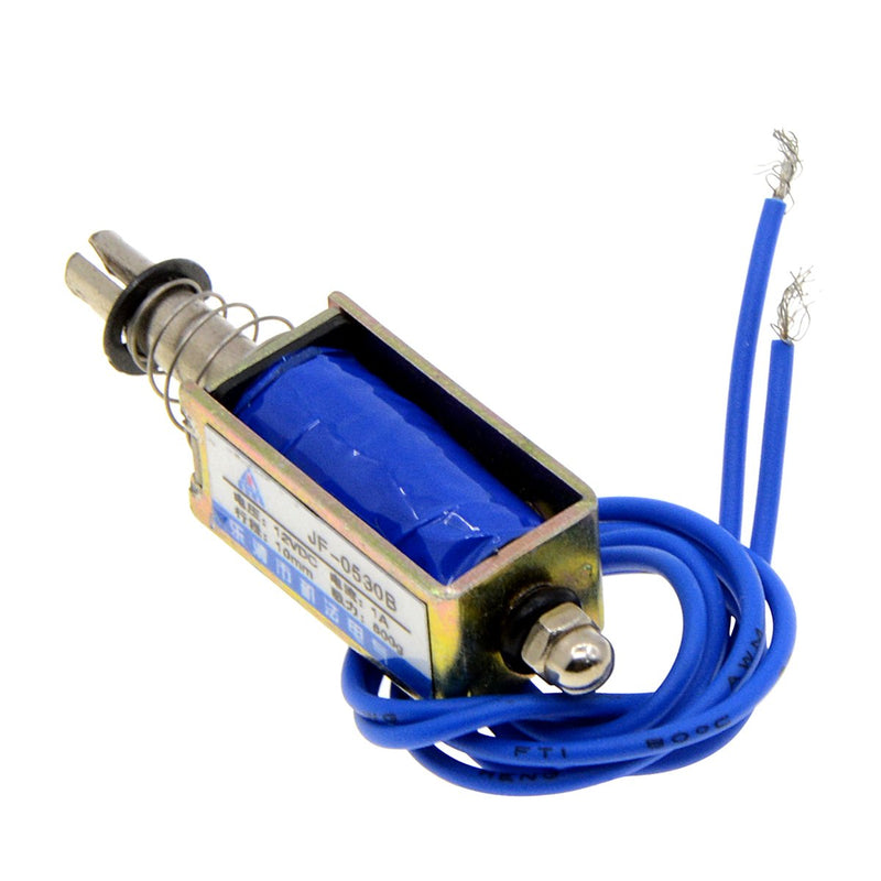 [Australia - AusPower] - DC 12V 1A 10mm Stroke 600g Push Pull Open Frame Solenoid Electromagnet 