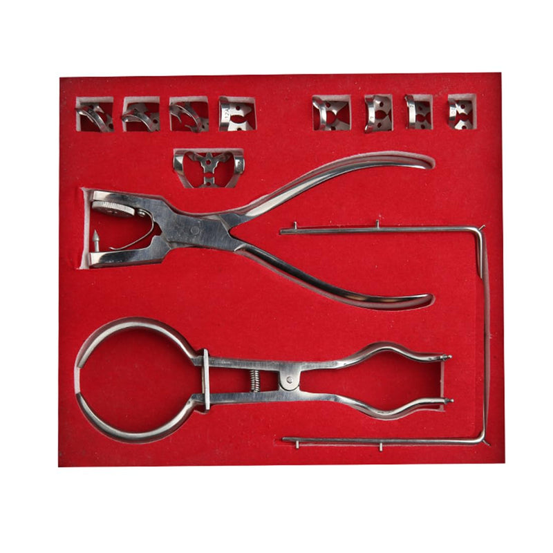 [Australia - AusPower] - Dental Rubber Dam Kit Stainless Steel Dental Procedure Tools,Rubber Dam Clamps, Punch Plier, Endodontic Supplies, and Dental Isolation Tools,12Pcs with A Portable Storage Bag 