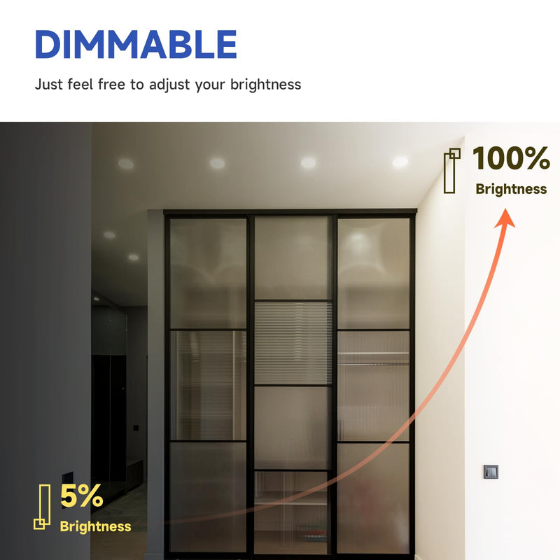 [Australia - AusPower] - ECOELER 6 Inch Slim Recessed Lighting with Junction Box, Dimmable Recessed Can Lights, 5000K Daylight, 12W 1100Lm Dimmable LED Downlight, ETL & Energy Star 1 - Pack 