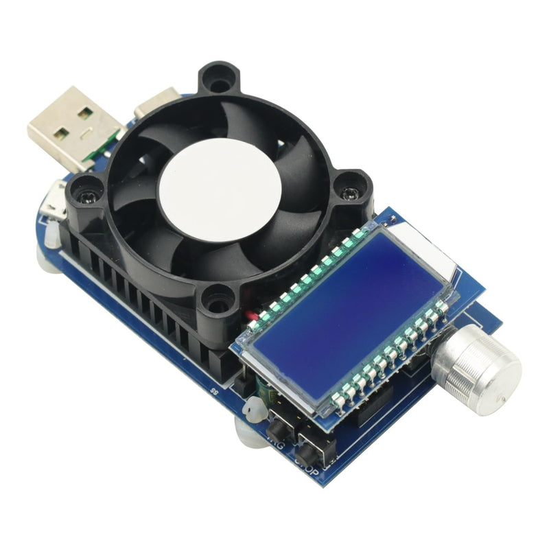 [Australia - AusPower] - KZ35 35W QC2.0 QC3.0 USB Electronic Load Tester Adjustable Constant Current Resistor Battery Voltage Capacity Tester Voltmeter 