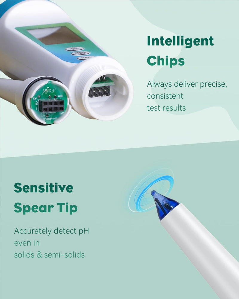 [Australia - AusPower] - Pawfly Digital pH Meter for Food High Accuracy pH Tester for Sourdough and Bread, Food pH Meter for Fermentation pH Test Pen for Fermenting, Sausage, Canning, Meat, Cheese and Water 